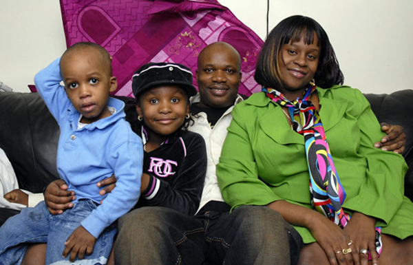 Jean Montrevil with his wife Janay and two of their four children. (Photo: NSC)
