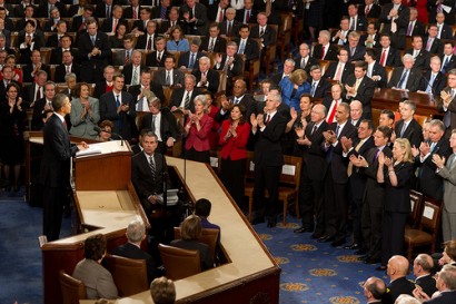 President Obama giving his 2012 State of the Union Address