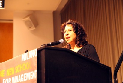 Maria Hinojosa speaking at the Fi2W forum on immigrant detention