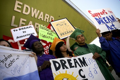 Rallying for the DREAM Act in Los Angeles