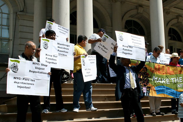 Protestors against CAP at City Hall