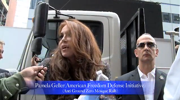 Pamela Geller, protesting against the Park51 project on the ten year anniversary of 9/11