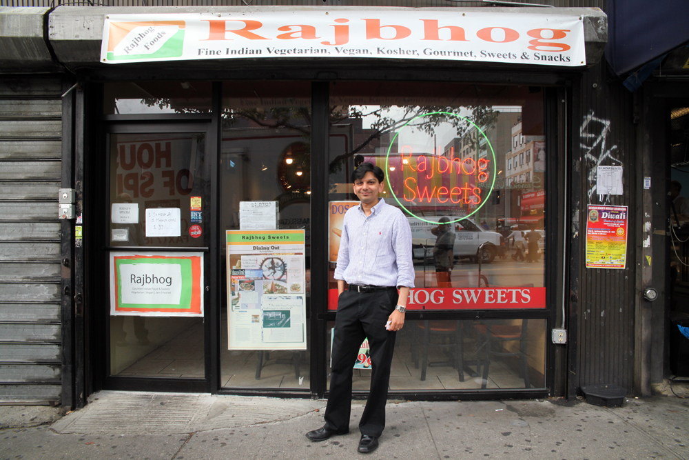 Nariv Shah outside of his restaurant (Photo: Sarah Kate Kramer)