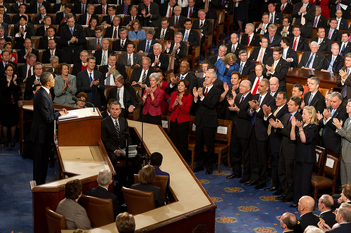 President Obama giving his 2012 State of the Union Address