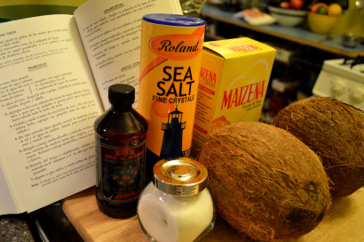 Tembleque ingredients. (Photo: Marin Watts)