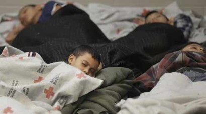 Children sleeping in detention facilities