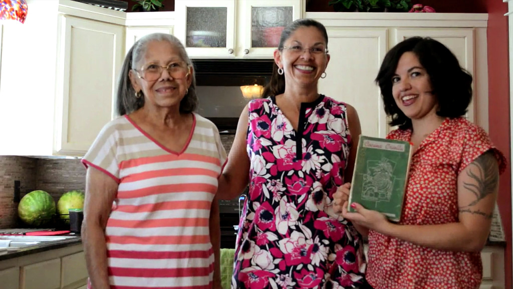 Von Diaz with her grandmother and mother